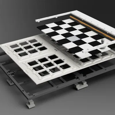 Bàn Cờ Vua Nam Châm Gắn Tường