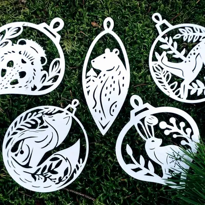 Các con vật rừng - Trang trí Giáng sinh