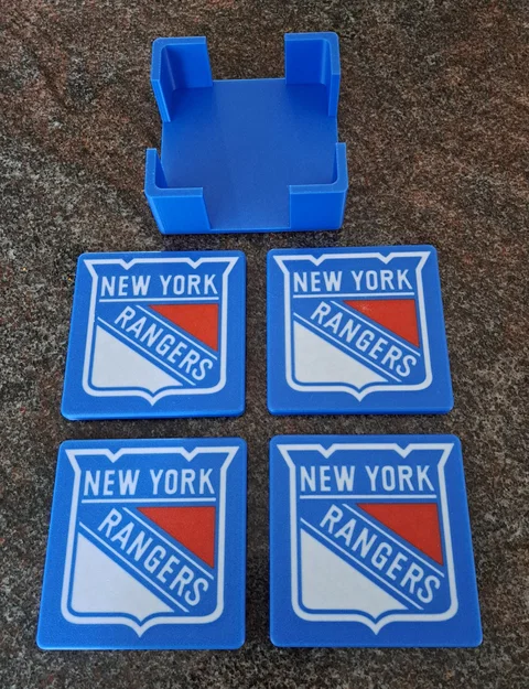 Đế Lót Ly & Hộp Đựng New York Rangers - Image 1