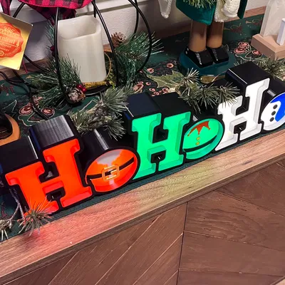Biển hiệu HoHoHo Giáng Sinh Có Thể Phát Sáng