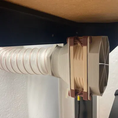 Ống thông gió vỏ (Ikea Lack) cho quạt 92mm có bộ tăng áp suất tĩnh (máy nén hướng trục)