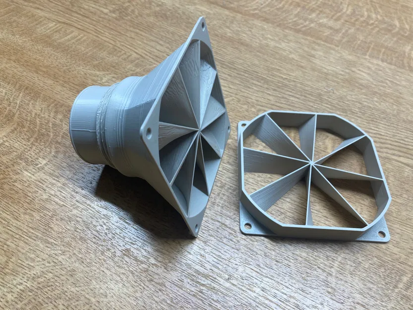 Ống thông gió vỏ (Ikea Lack) cho quạt 92mm có bộ tăng áp suất tĩnh (máy nén hướng trục) - Image 2