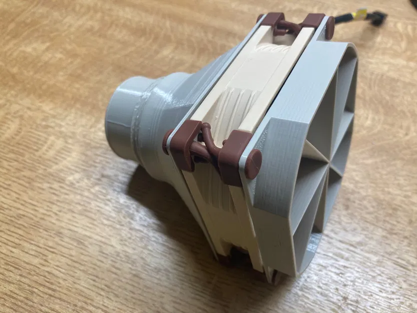 Ống thông gió vỏ (Ikea Lack) cho quạt 92mm có bộ tăng áp suất tĩnh (máy nén hướng trục) - Image 3