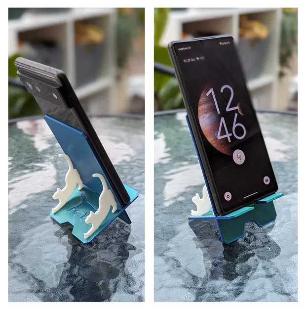 Đế Đựng Điện Thoại Hình Mèo, Gấp Gọn, In 3D - Image 1
