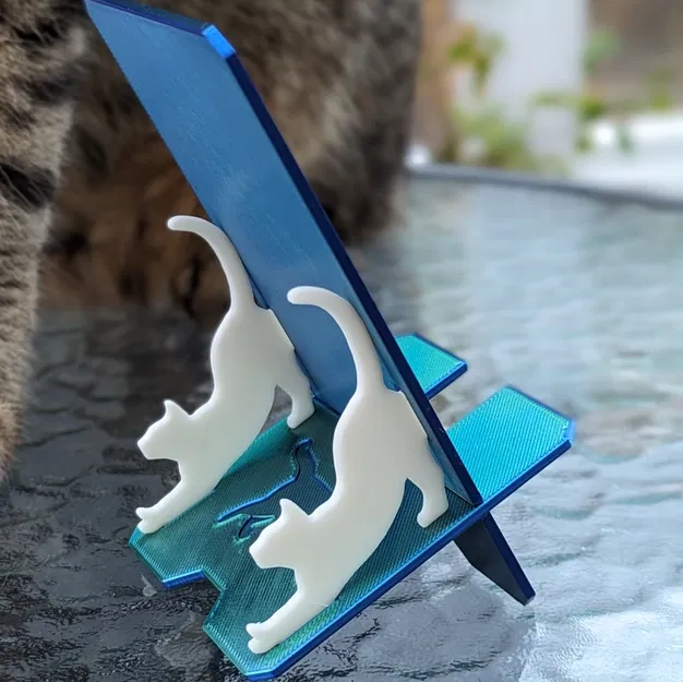 Đế Đựng Điện Thoại Hình Mèo, Gấp Gọn, In 3D - Image 2