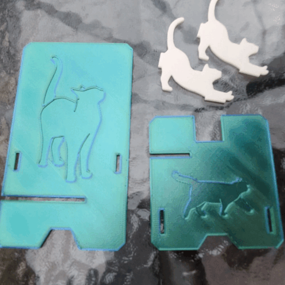 Đế Đựng Điện Thoại Hình Mèo, Gấp Gọn, In 3D - Image 6