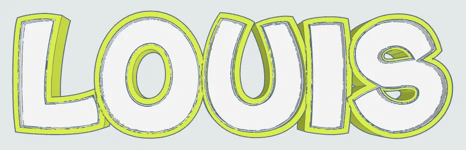 Đèn LED Tên "LOUIS" - Mẫu In 3D - Image 1