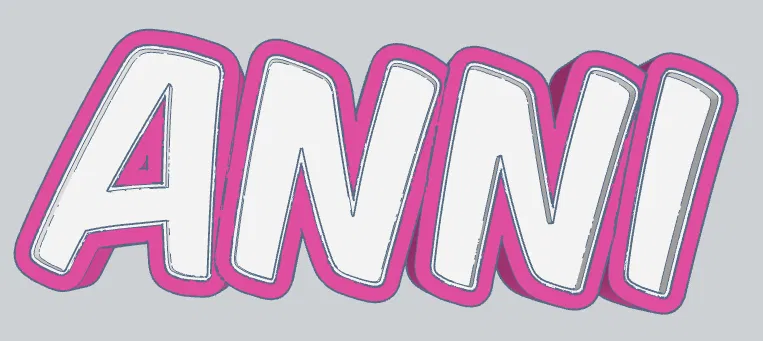 Đèn LED Tên ANNI - Tự In 3D - Image 1