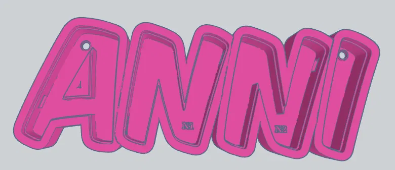 Đèn LED Tên ANNI - Tự In 3D - Image 2