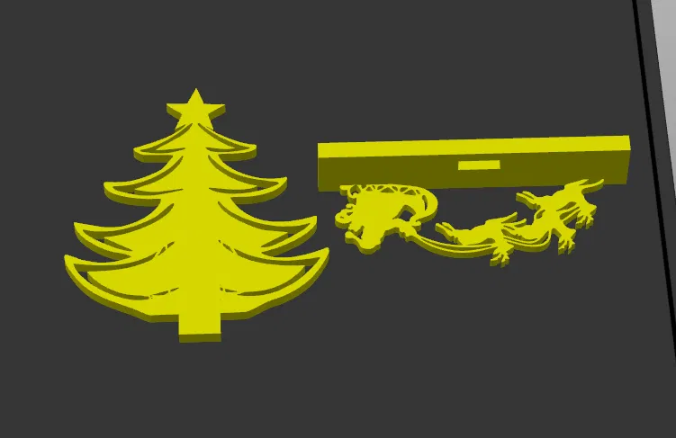 Ông Già Noel Cầm Cây Thông - Mô Hình 3D - Image 2