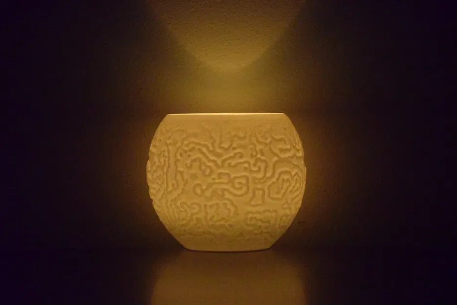 Giá Đỡ Nến Alluvial Crush (Họa Tiết Phản Ứng-Khuếch Tán Xoắn Ốc) - Image 3