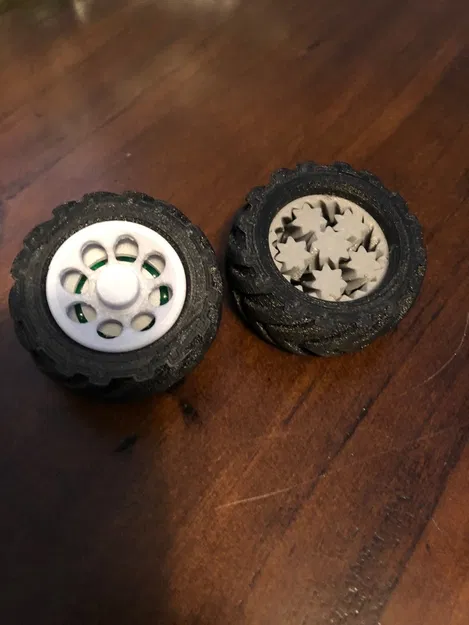 Bánh xe Mini Monster Truck thay thế - bạc đạn 6mm - Image 1