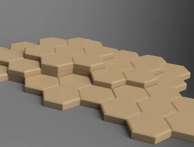 Ô Lục Giác Đơn Giản, Xếp Chồng Lên Nhau Được - Image 1