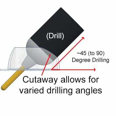Bộ Hút Bụi Khoan - Cho Mũi Khoan Lớn và Khoan Góc 45 Độ