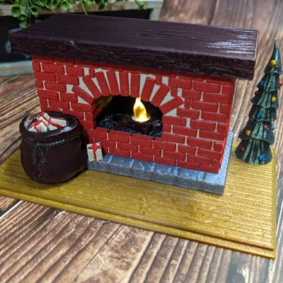 Chân Nến Lò Sưởi Giáng Sinh