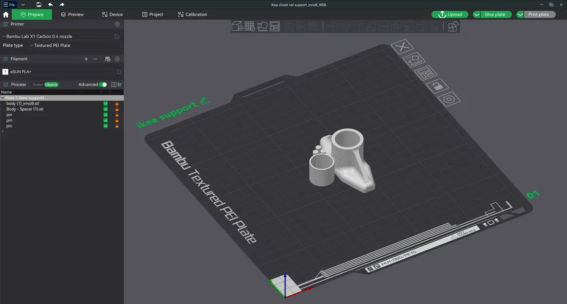 Giá đỡ thanh Ikea Pax - Image 1
