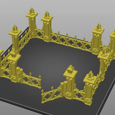 Hàng Rào - Tàn tích Giả tưởng - Bộ Xây dựng Module - Địa hình Game