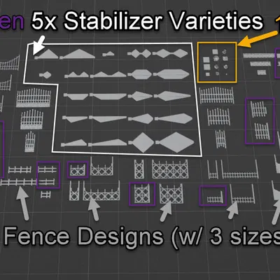 Hàng Rào - Tàn tích Giả tưởng - Bộ Xây dựng Module - Địa hình Game