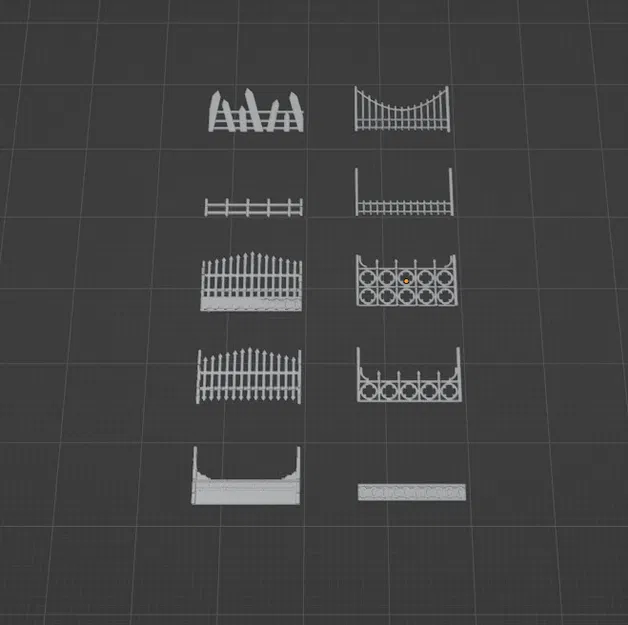 Hàng Rào - Tàn tích Giả tưởng - Bộ Xây dựng Module - Địa hình Game - Image 4