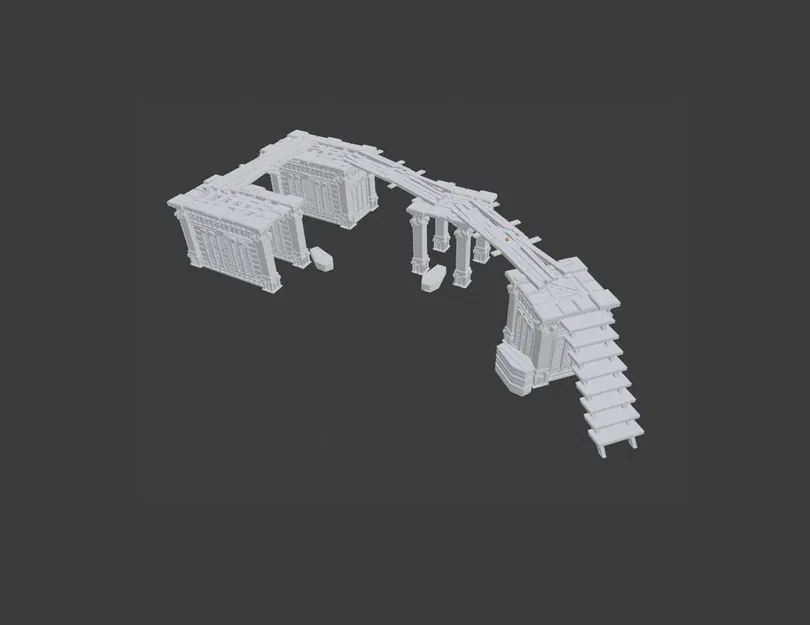 Mộ Tộc - Tàn Tích Giả Tưởng - Bộ Công Trình Module - Địa Hình Game - Image 3