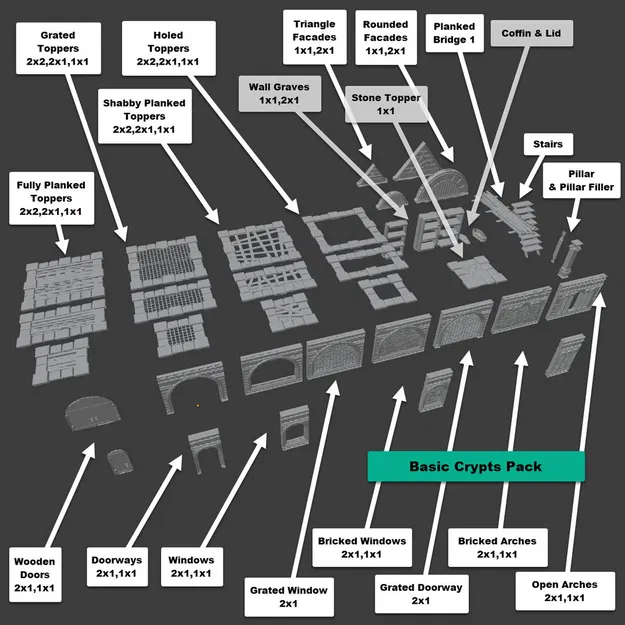 Mộ Tộc - Tàn Tích Giả Tưởng - Bộ Công Trình Module - Địa Hình Game - Image 5