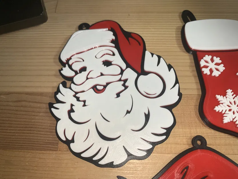 Móc Treo Cây Thông Noel Ông Già Noel (in trên máy in 1 màu) - Image 1