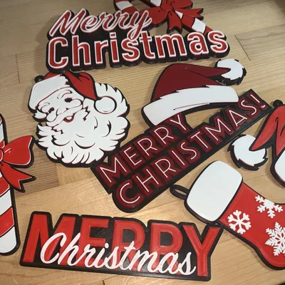 Móc Treo Cây Thông Noel Ông Già Noel (in trên máy in 1 màu)