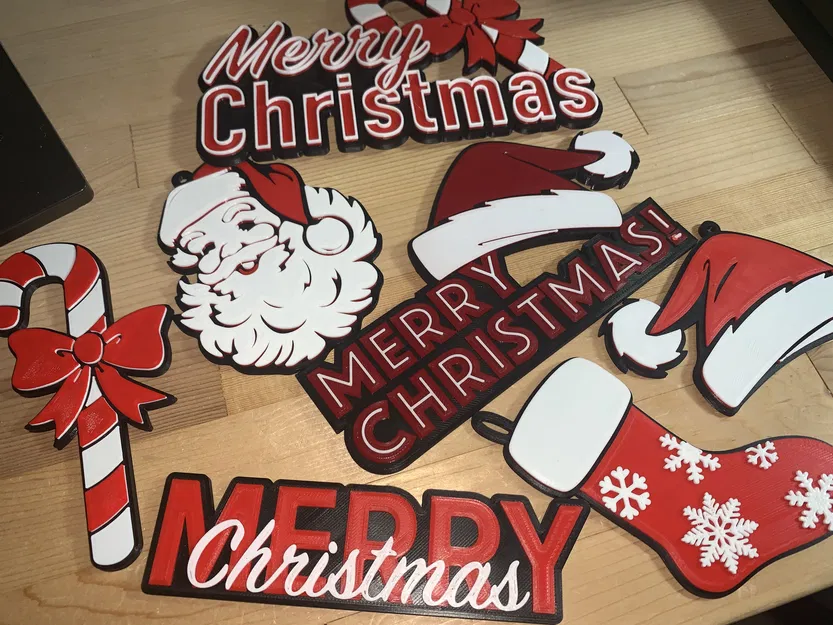 Móc Treo Cây Thông Noel Hình Vớ/Tất (In trên máy in đơn sắc) - Image 3