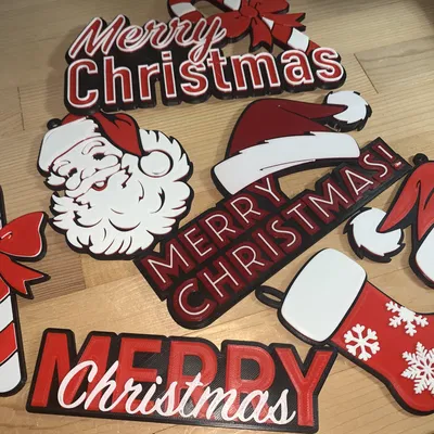 Móc Treo Cây Thông Noel Hình Vớ/Tất (In trên máy in đơn sắc)