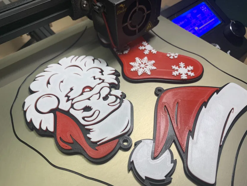 Móc Treo Cây Thông Noel Ông Già Noel (in trên máy in 1 màu) - Image 3