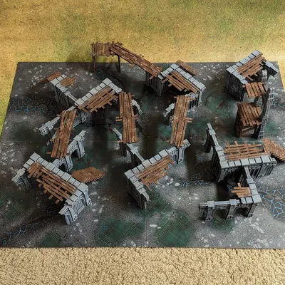 Tàn Tích Fantasy - Bộ Tòa Nhà Mô-đun - Địa Hình Game