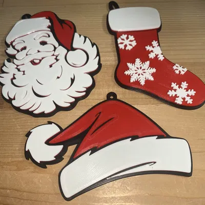 Móc Treo Cây Thông Noel Ông Già Noel (in trên máy in 1 màu)