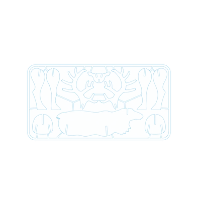 Thiệp Giáng Sinh Tuần Lộc Lắp Ráp - DXF; DWG, SKP, f3d cho Máy Cắt Laser