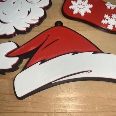 Móc Treo Noel Nón Ông Già (In trên máy 1 màu)