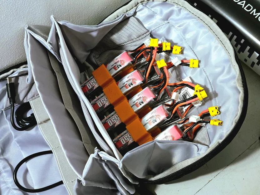 Hộp đựng pin 2s LiPo kiểu băng đạn 10 viên - Image 3