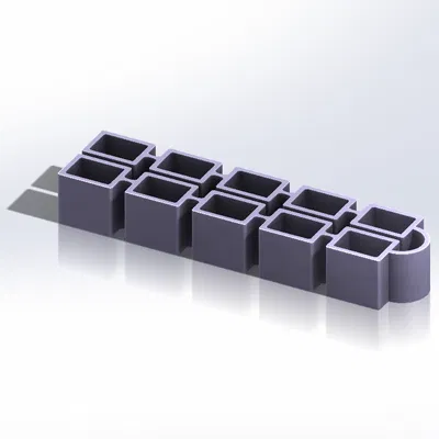 Hộp đựng pin 2s LiPo kiểu băng đạn 10 viên