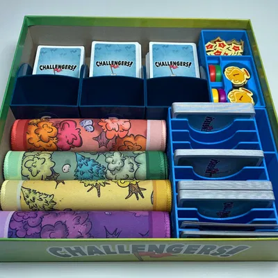 CHALLENGERS! Khay lót: Hộp thẻ + Hộp token + Bàn người chơi