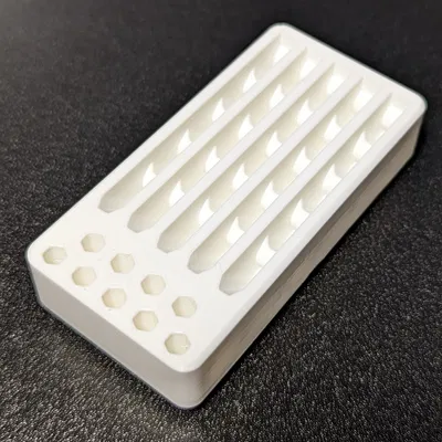 Giá đỡ mũi khoan 4mm Gridfinity Nhỏ gọn Có Chỗ Chứa Lớn