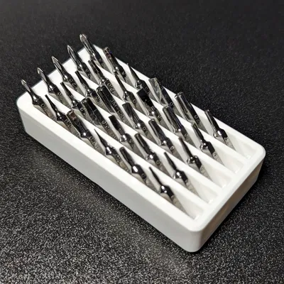 Giá đỡ mũi tua vít 4mm Gridfinity nhỏ gọn