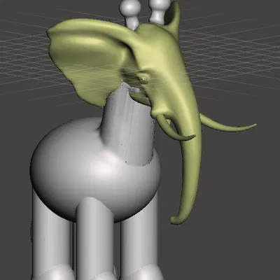 Mô hình Hươu cao cổ đầu Voi