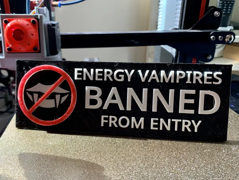 Biển Báo Cấm Ma Cà Rồng Năng Lượng Vào Nhà - Xếp Lớp - Image 1