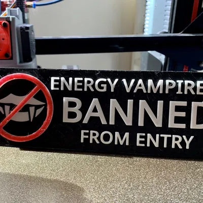 Biển Báo Cấm Ma Cà Rồng Năng Lượng Vào Nhà - Xếp Lớp
