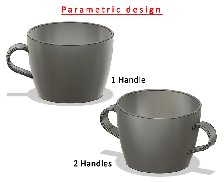 Ly có 1 hoặc 2 Tay Cầm (Parametric) - Image 1