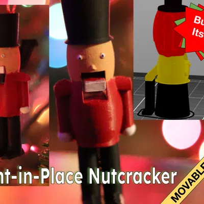Nutcracker Tí Hon In Liền Mạch Có Miệng Di Chuyển