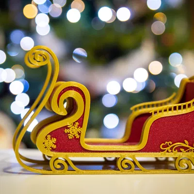 Xe trượt tuyết Santa có phong cách - KHÔNG cần đế đỡ