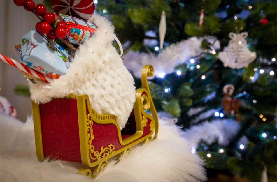 Xe trượt tuyết Santa có phong cách - KHÔNG cần đế đỡ - Image 2