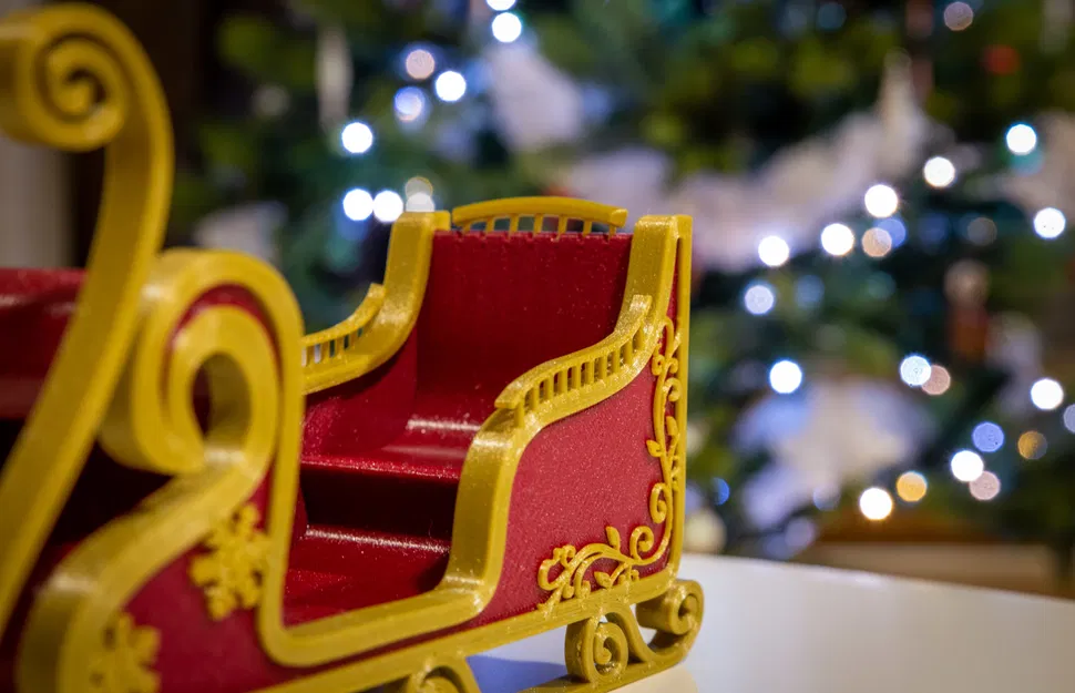 Xe trượt tuyết Santa có phong cách - KHÔNG cần đế đỡ - Image 6