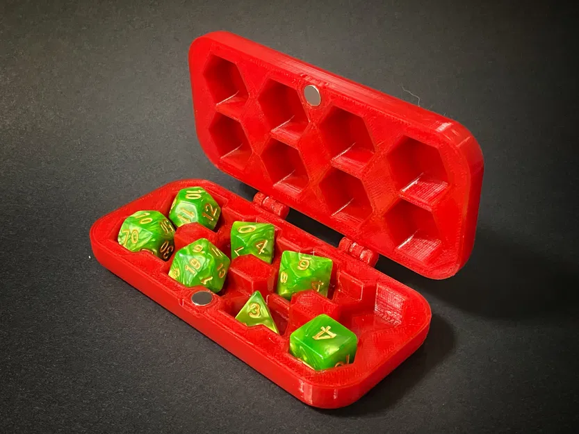 Hộp đựng xúc xắc in liền có bản lề - Image 1