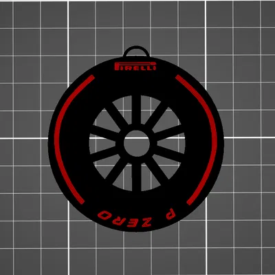 Móc treo cây thông hình lốp xe F1 Pirelli