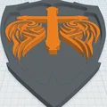 Móc Khóa Khắc Chữ "Winged Cross Coaster 21" - Thumbnail 1